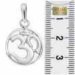 Spirituális Ohm, Aum jel medál, fehér arany védő ékszer
