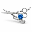 Kék köves fordász bross