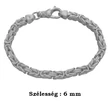 6 mm vastag király karkötő, ezüst ékszer