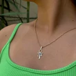 Ankh egyiptomi kereszt hórusz szemmel, védő arany ékszer