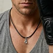 Ezüst box kesztyű medál bőr nyaklánccal a Heim Ékszer webáruháztól