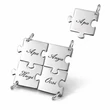 Ezüst puzzle medál gravírozható kivitelben, letisztult minimalista ékszer a Heim Ékszer webáruháztól