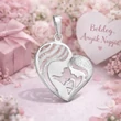 anya gyermek szív medál anyák napi ajándék dekorációban fehér arany