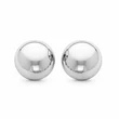 Ezüst félgömb fülbevaló 8 mm fényes felülettel letisztult design