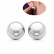 Ezüst félgömb fülbevaló 8 mm minimalista elegáns női ékszer