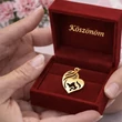 arany anya gyermek szív medál díszdobozban ajándék ékszer anyák napjára