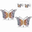 Swarovski kövekkel díszített ezüst pillangó fülbevaló a Heim Ékszer Webáruházból