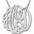 Monogrammos nyaklánc, ezüst ékszer választható mongrammal