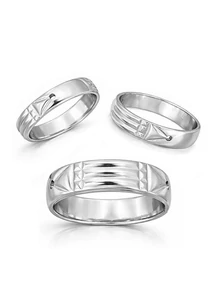 6 mm széles ezüst Atlantiszi gyűrű