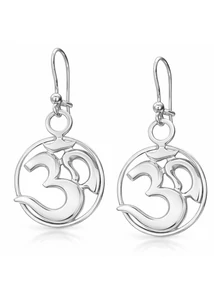 Ezüst AUM ( Ohm ) jeles fülbevaló