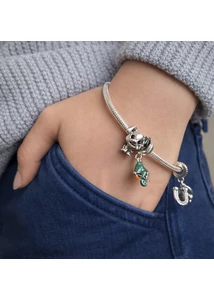 Aranyos ezüst kutya charm 