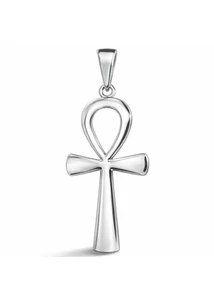 Fényes ezüst egyiptomi ankh kereszt medál
