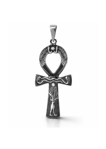 Ankh kereszt egyiptomi napistennel hieroglifákkal díszítve a Heim Ékszer webáruháztól