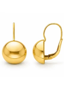 Arany félgömb fülbevaló 12 mm 14K sárga arany elegáns kivitel