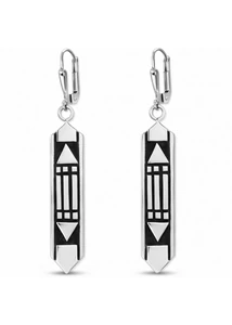 Atlantiszi fülbevaló kézzel készült ezüst szimbólum ékszer a Heim Ékszer Webáruháztól