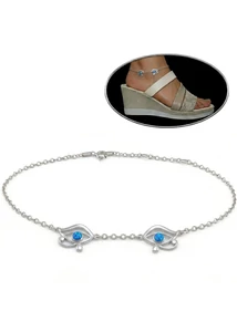 Ezüst bokalánc hórusz szemmel a Heim Ékszer webáruháztól