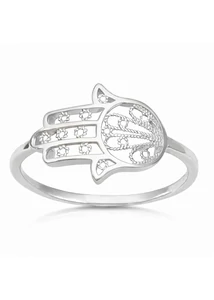 ezüst fatima keze gyűrű a Heim Ékszer webáruháztól