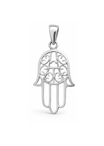Fatima keze ezüst medál filigrán mintával