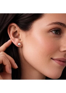 Ezüst félgömb fülbevaló 8 mm minimalista elegáns női ékszer
