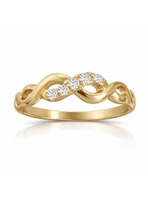 Fonott hullám mintás arany gyűrű a Heim Ékszer webáruháztól