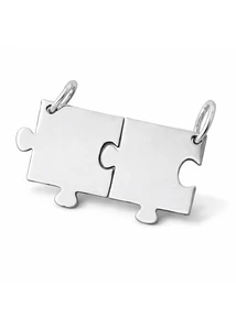 ezüst puzzle medál két darabos kivitelben a Heim Ékszer webáruháztól