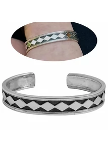 harlekin-rombusz-mintas-fekete-feher-merev-karkoto-ezust-heim-ekszer-webaruhaz