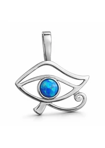 Hórusz szem medál opál kővel fehér arany ékszer a Heim Ékszer webáruháztól