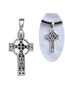 Nagy ezüst kelta kereszt medál a Heim ékszer webaruháztól