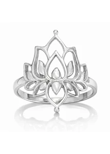 Ezüst lótusz gyűrű a Heim Ékszer webáruháztól