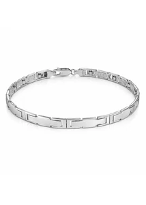 minimalista ezüst férfi karkötő termékfotó