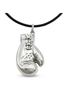 Nagy boxkesztyű medál, bőr nyaklánccal ékszergarnitúra a Heim Ékszer Webáruháztól