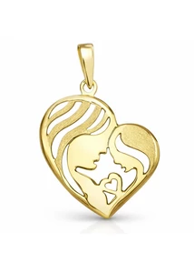 arany anya-gyermek szív medál elegáns ékszer Heim Ékszer műhelyéből