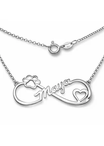 Neves végtelen jeles tappancsos nyaklánc