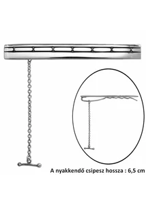 Nyakkendő csipesz, ezüst ékszer 