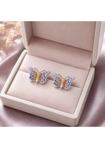 Swarovski kövekkel díszített ezüst pillangó fülbevaló a Heim Ékszer Webáruházból