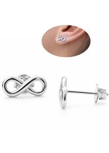 Végtelen jel fülbevaló ezüstből az örök szerelem és hűség szimbóluma a Heim Ékszer webáruháztól