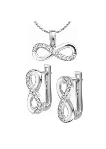 Végtelen jeles ezüst ékszergarnitúra