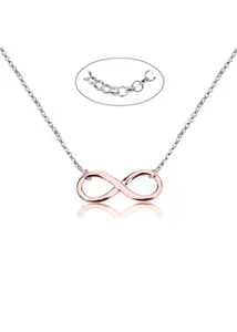 Rose színű végtelen jellel díszített ezüst nyaklánc a Heim Ékszer webáruháztól