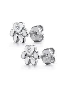 Pici ezüst tappancs fülbevaló