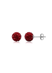 Swarovski kövekkel díszített fülbevaló, 6 mm