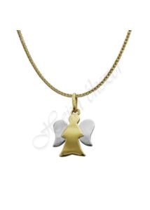 Arany angyalka medál vékony nyaklánccal garnitúra Heim Ékszer webáruház