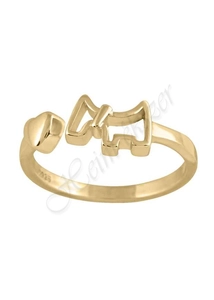 Arany kutyás gyűrű, Heim Ékszer webáruház