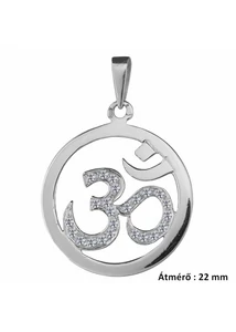 aum-ohm-jel-medal-vedo-feher-arany-heim-ekszer-webaruhaz