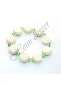 Ezüst ékszer , fehér korall karkötő