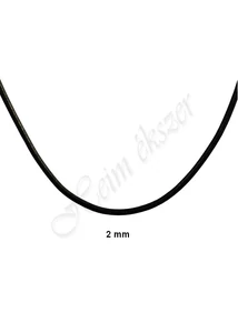 Ezüst - bőr nyaklánc Heim Ékszer webáruház