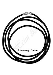 Ezüst - bőr nyaklánc Heim Ékszer webáruház