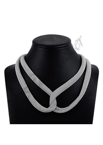 Ezüst - lurex nyaklánc