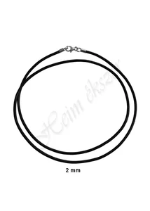 Fehér arany  bőr nyaklánc Heim Ékszer webáruház