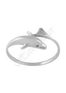 Fehér arany delfines gyűrű Heim Ékszer webáruház