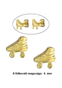 Görkorcsolya fülbevaló, arany ékszer 